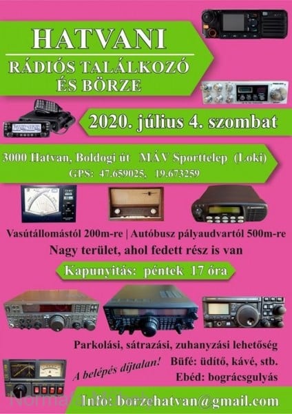Hatvani rádiós találkozó és börze.  2020 július 4.