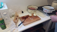 Malacporkölt előkészületi munkák.